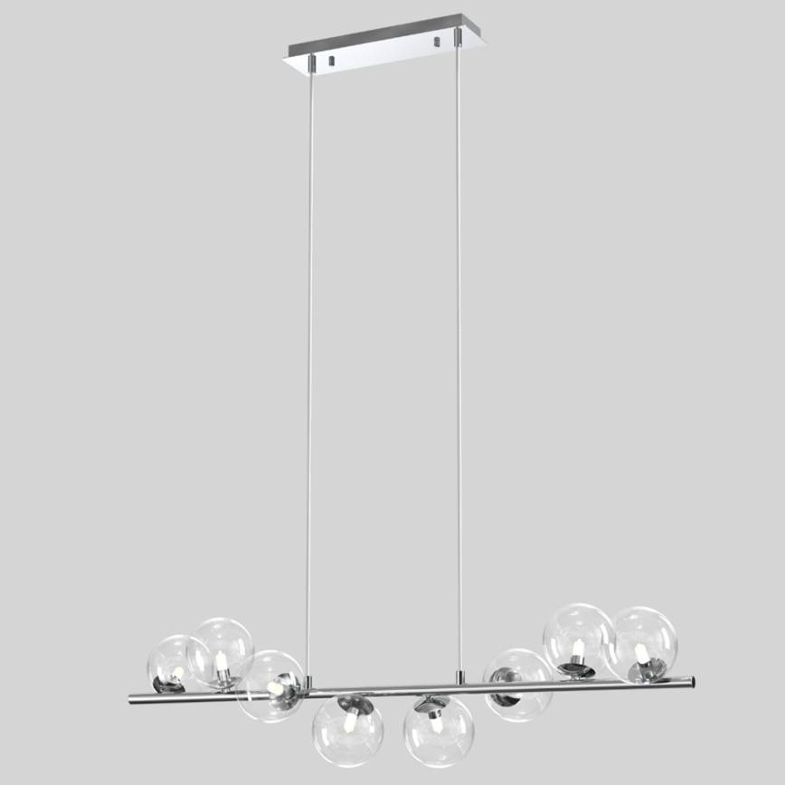 ONLI - Lámpara colgante KIMBERLY con cable 8xG9/6W/230V cromo brillante