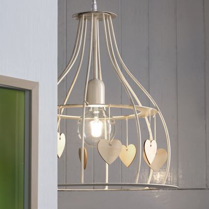 ONLI - Lámpara colgante LEONILDE 1xE27/15W/230V beige