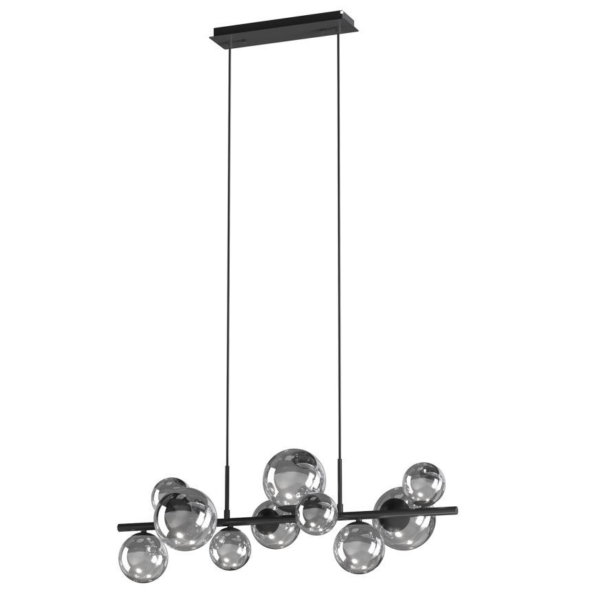 ONLI - Lámpara colgante PALOMA 10xG9/10W/230V negro/ahumado