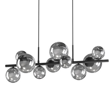 ONLI - Lámpara colgante PALOMA 10xG9/10W/230V negro/ahumado