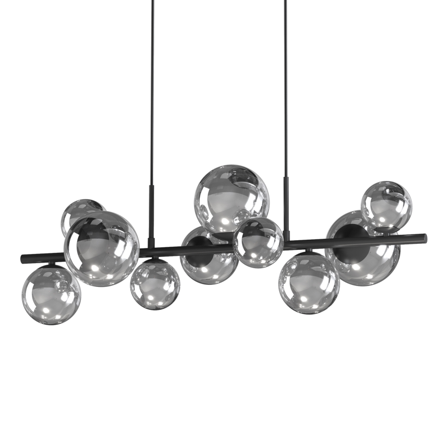 ONLI - Lámpara colgante PALOMA 10xG9/10W/230V negro/ahumado