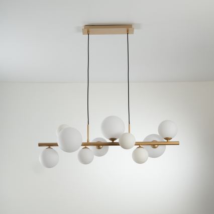 ONLI - Lámpara colgante PALOMA con cable 10xG9/3W/230V dorada