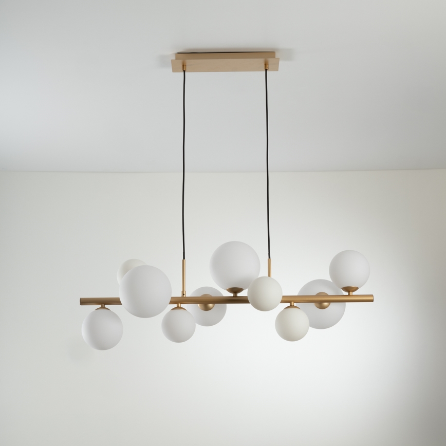 ONLI - Lámpara colgante PALOMA con cable 10xG9/3W/230V dorada