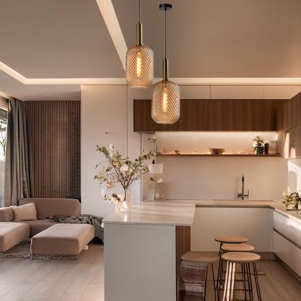 ONLI - Lámpara colgante PIGNA con cable 1xE27/15W/230V