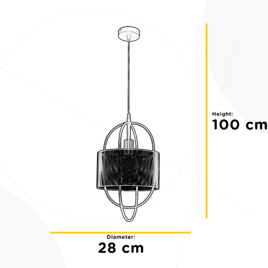 ONLI - Lámpara colgante QUOKKA 1xE27/22W/230V
