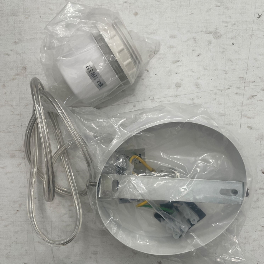 ONLI - Lámpara colgante RICKY 1xE27/15W/230V diá. 40 cm blanco
