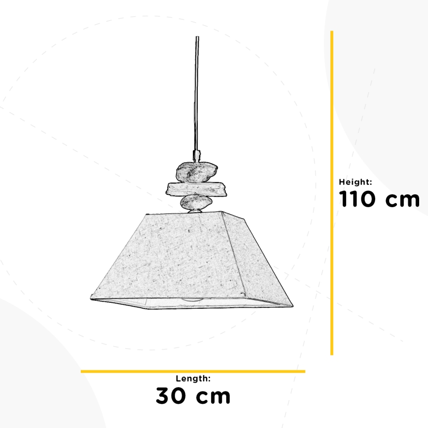 ONLI - Lámpara colgante SEREGON 1xE27/22W/230V