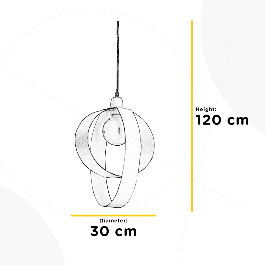 ONLI - Lámpara colgante SERENA 1xE27/22W/230V blanco