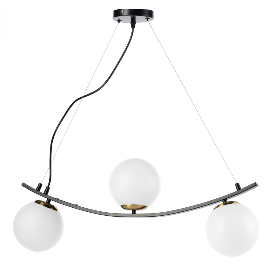 ONLI - Lámpara colgante TRIO 3xE14/6W/230V negro
