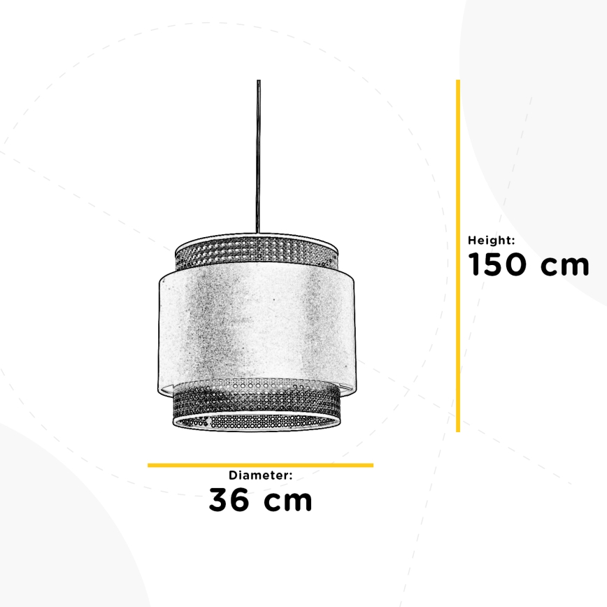 ONLI - Lámpara colgante VIENNA 1xE27/22W/230V
