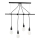ONLI - Lámpara colgante WIRE 4xE27/15W/230V negro