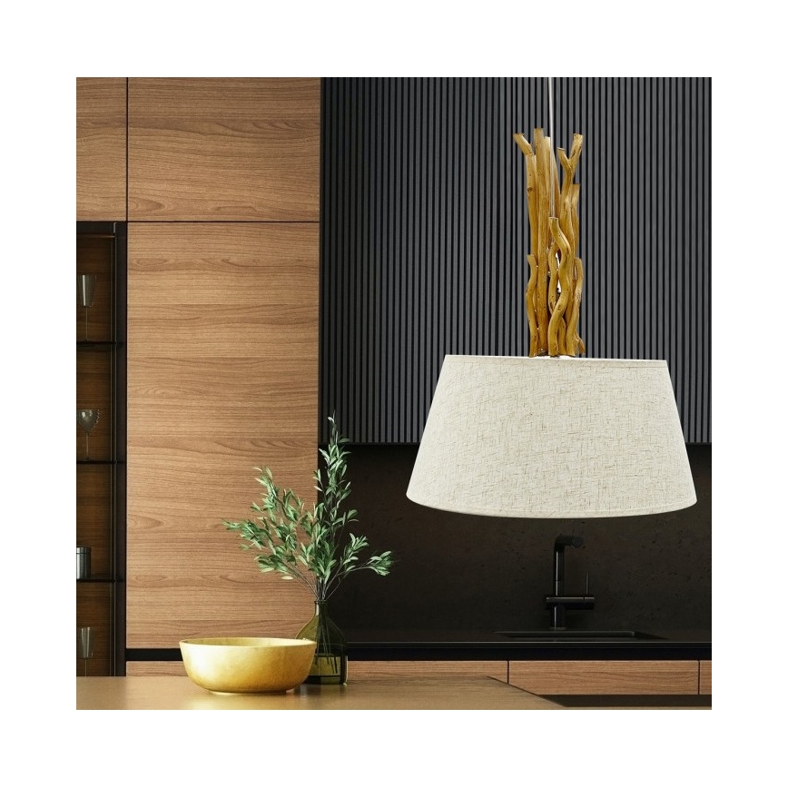 ONLI - Lámpara colgante WOODY 1xE27/22W/230V