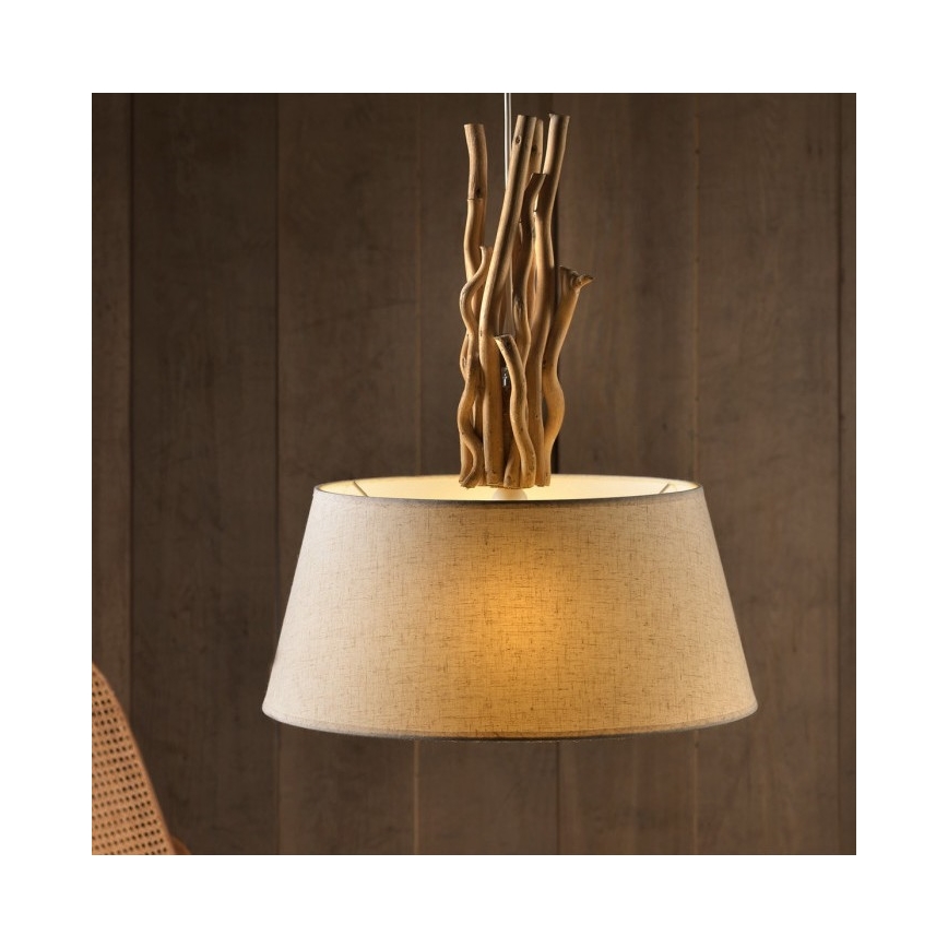 ONLI - Lámpara colgante WOODY 1xE27/22W/230V
