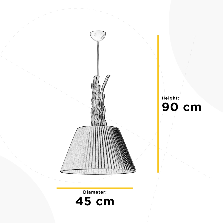 ONLI - Lámpara colgante WOODY 1xE27/22W/230V