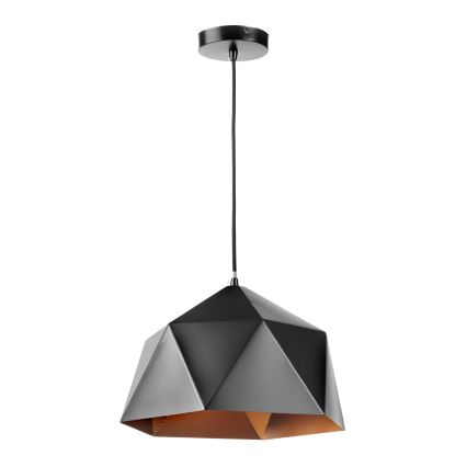 ONLI - Lámpara colgante YONG 1xE27/22W/230V negro diá. 38 cm