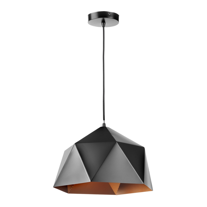 ONLI - Lámpara colgante YONG 1xE27/22W/230V negro diá. 38 cm