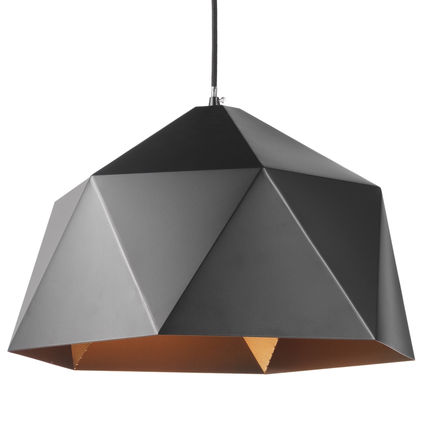 ONLI - Lámpara colgante YONG 1xE27/22W/230V negro diá. 46 cm