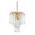 ONLI - Lámpara de araña con cadena PIOGGIA 3xE14/6W/230V dorado