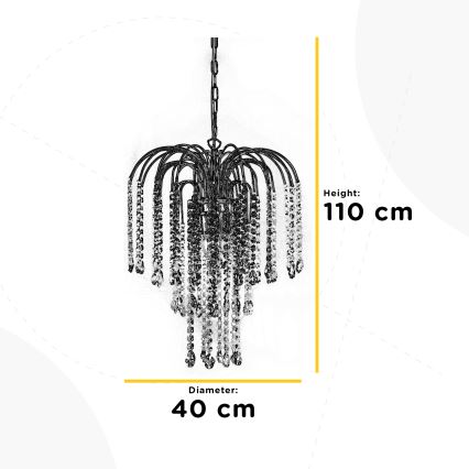 ONLI - Lámpara de araña con cadena PIOGGIA 3xE14/6W/230V dorado