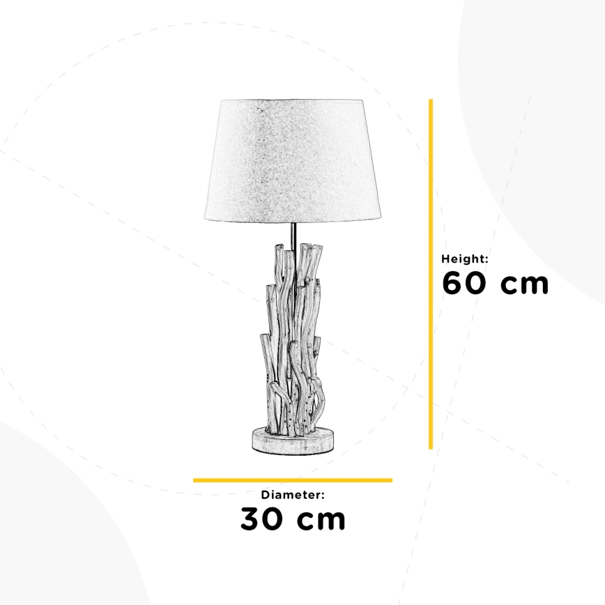 ONLI - Lámpara de mesa AGAR 1xE27/22W/230V 60 cm