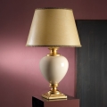 ONLI - Lámpara de mesa AMADEUS 1xE27/15W/230V 72 cm beige/dorado
