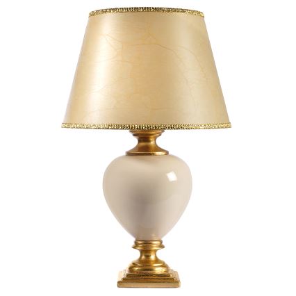 ONLI - Lámpara de mesa AMADEUS 1xE27/15W/230V 72 cm beige/dorado