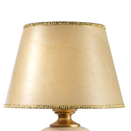 ONLI - Lámpara de mesa AMADEUS 1xE27/15W/230V 72 cm beige/dorado