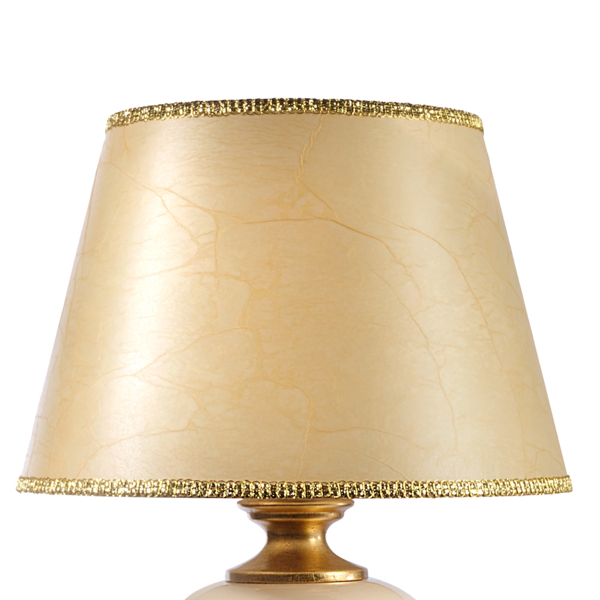 ONLI - Lámpara de mesa AMADEUS 1xE27/15W/230V 72 cm beige/dorado