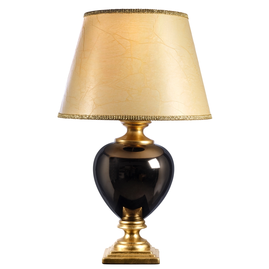 ONLI - Lámpara de mesa AMADEUS 1xE27/15W/230V 72 cm negro/dorado