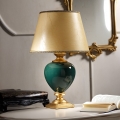 ONLI - Lámpara de mesa AMADEUS 1xE27/15W/230V 72 cm verde/dorado