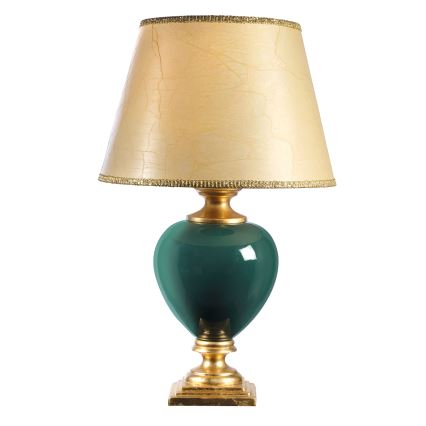 ONLI - Lámpara de mesa AMADEUS 1xE27/15W/230V 72 cm verde/dorado