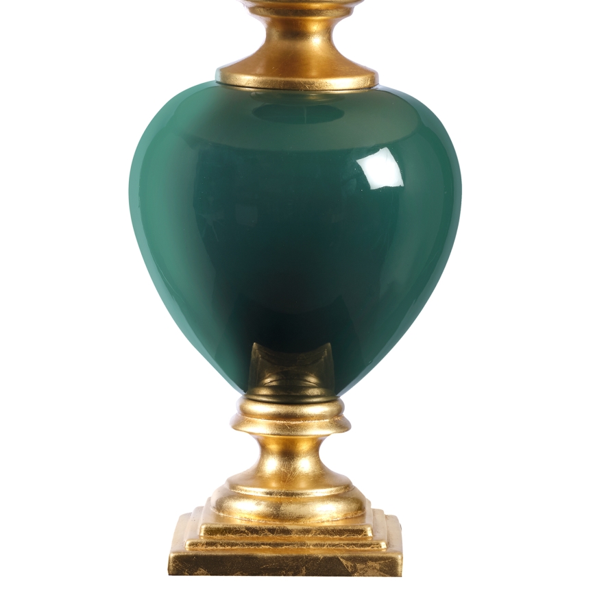 ONLI - Lámpara de mesa AMADEUS 1xE27/15W/230V 72 cm verde/dorado