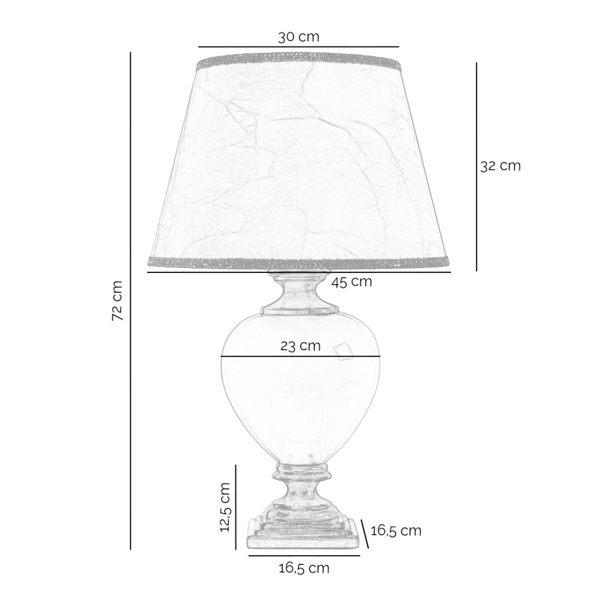 ONLI - Lámpara de mesa AMADEUS 1xE27/15W/230V 72 cm verde/dorado