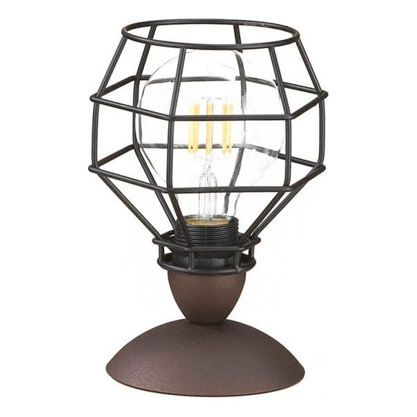 ONLI - Lámpara de mesa ARAÑA 1xE27/15W/230V 23 cm negro/marrón