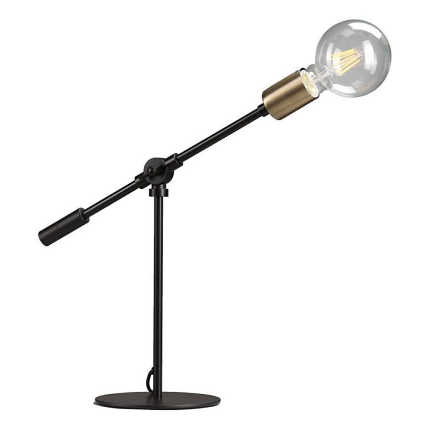 ONLI - Lámpara de mesa ASTE 1xE27/15W/230V 45 cm negro/dorado