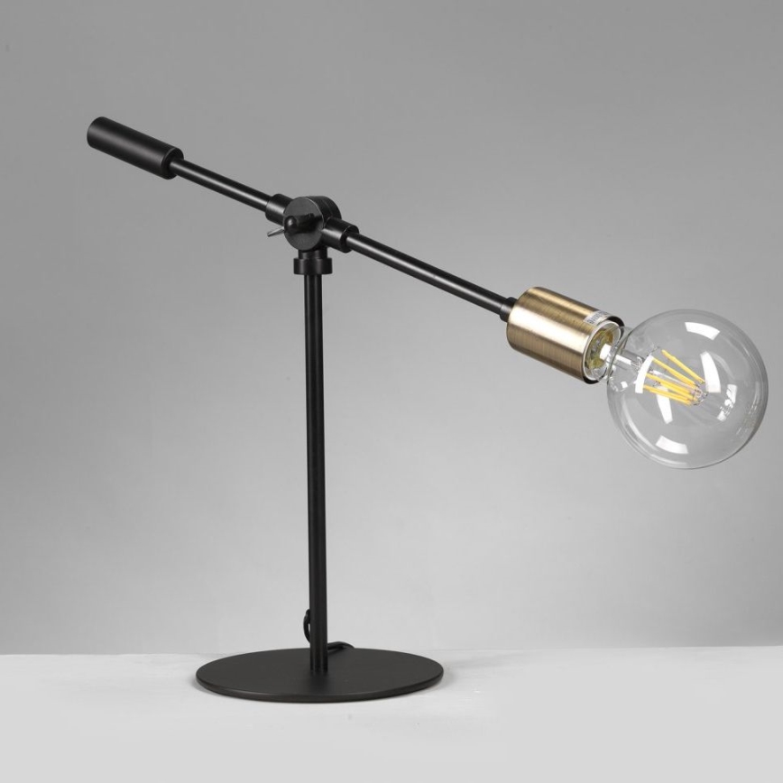 ONLI - Lámpara de mesa ASTE 1xE27/15W/230V 45 cm negro/dorado