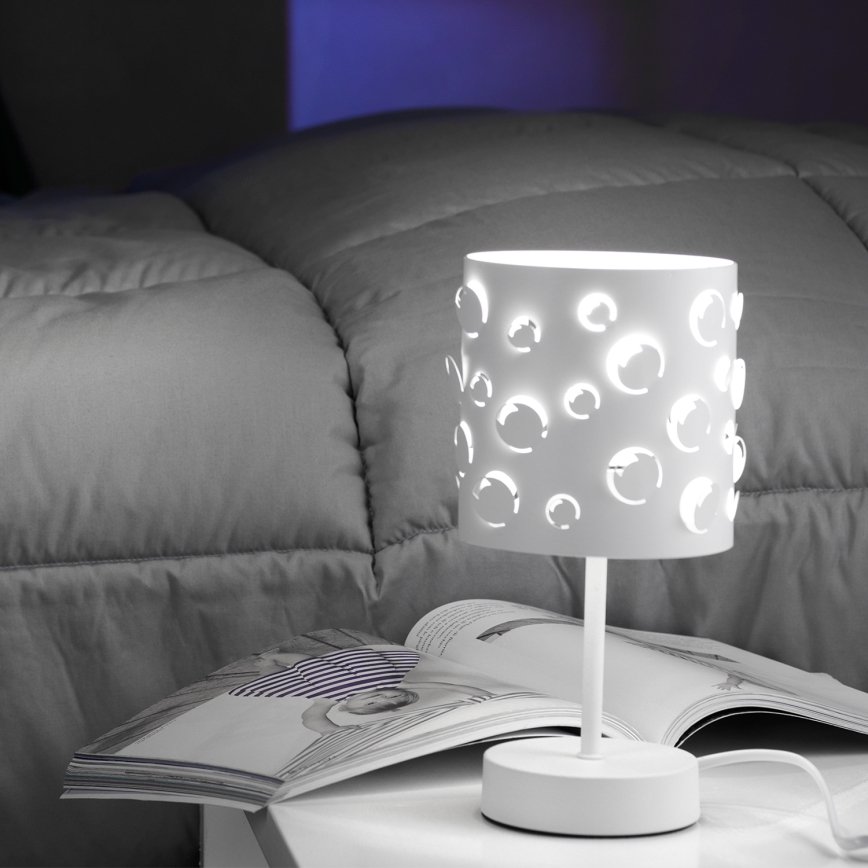 ONLI - Lámpara de mesa BOLLICINE 1xE14/6W/230V 22 cm blanca