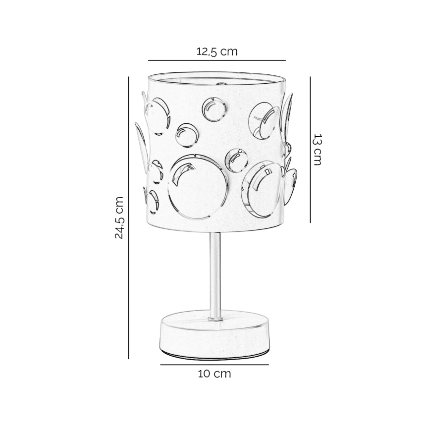 ONLI - Lámpara de mesa BOLLICINE 1xE14/6W/230V 22 cm blanca