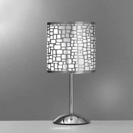 ONLI - Lámpara de mesa BRUCE 1xE27/15W/230V 40 cm cromo mate