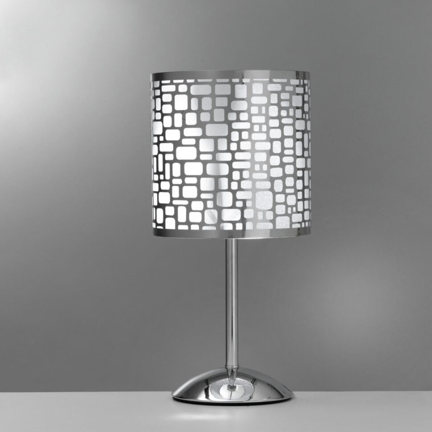 ONLI - Lámpara de mesa BRUCE 1xE27/15W/230V 40 cm cromo mate