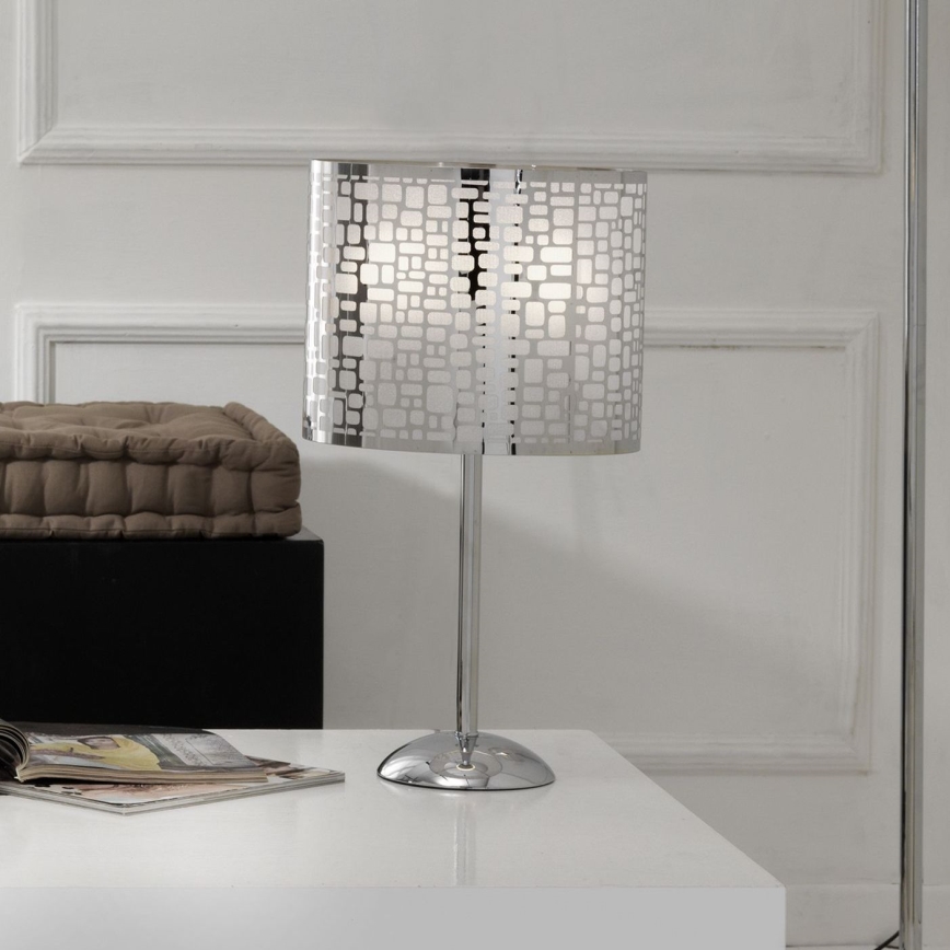 ONLI - Lámpara de mesa BRUCE 1xE27/15W/230V 52 cm cromo mate