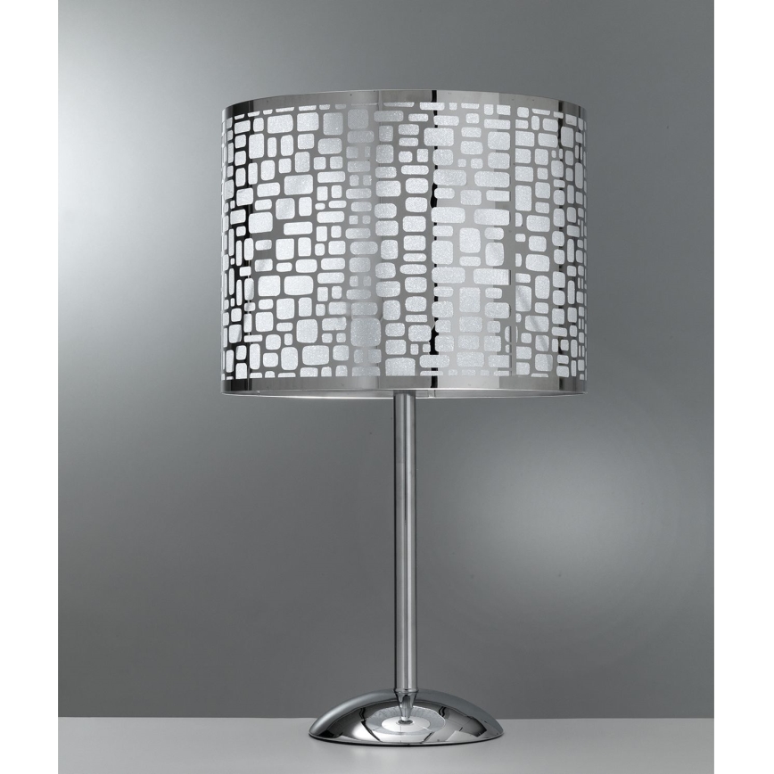 ONLI - Lámpara de mesa BRUCE 1xE27/15W/230V 52 cm cromo mate