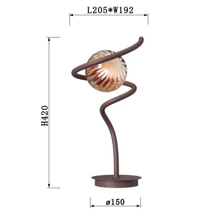 ONLI - Lámpara de mesa FRIDA 1xG9/10W/230V 42 cm cobre