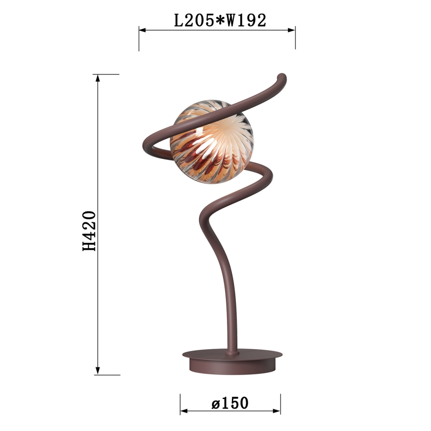 ONLI - Lámpara de mesa FRIDA 1xG9/10W/230V 42 cm cobre