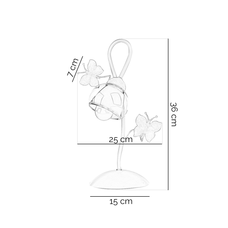ONLI - Lámpara de mesa infantil BUTTERFLY 1xE14/6W/230V