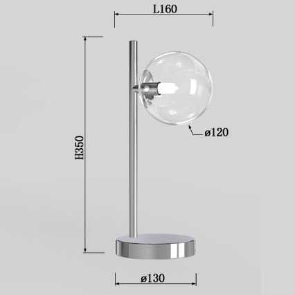 ONLI - Lámpara de mesa KIMBERLY 1xG9/6W/230V cromo brillante