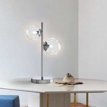 ONLI - Lámpara de mesa KIMBERLY 2xG9/6W/230V 40 cm cromo brillante