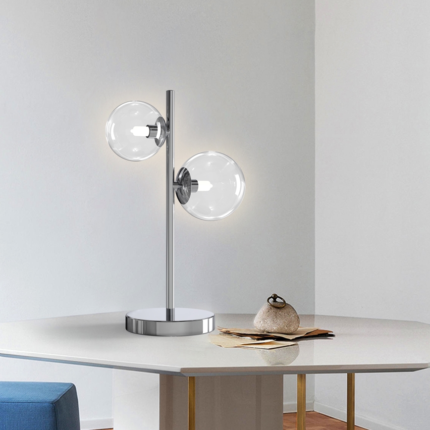 ONLI - Lámpara de mesa KIMBERLY 2xG9/6W/230V cromo brillante