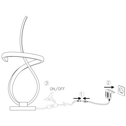 ONLI - Lámpara de mesa LED KIRA LED/12W/230V 4000K 38,5 cm dorado