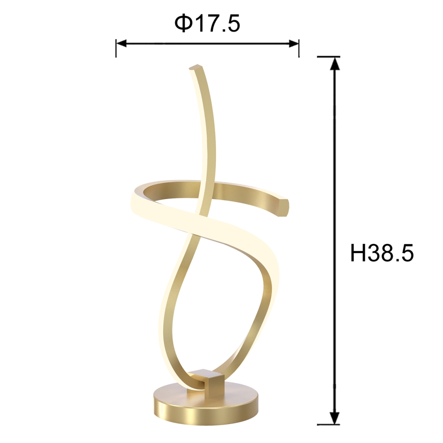 ONLI - Lámpara de mesa LED KIRA LED/12W/230V 4000K 38,5 cm dorado